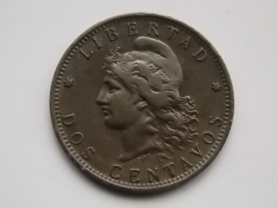 DOS CENTAVOS 1884 ARGENTINA foto