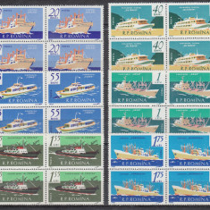 ROMANIA 1961 LP 517 MARINA BLOCURI DE 4 TIMBRE MNH