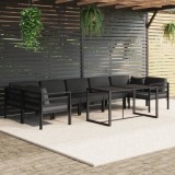 VidaXL Set mobilier de grădină cu perne, 8 piese, antracit, aluminiu