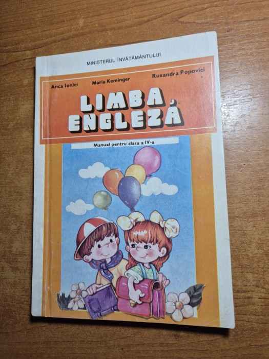 manual de limba engleza - pentru clasa a 4-a - din anul 1994