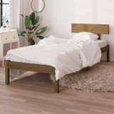 vidaXL Cadru de pat UK Single, maro miere, 90x190 cm, lemn masiv pin