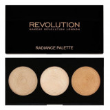 Paleta 3 pudre iluminatoare, Makeup Revolution, Radiance Palette, 3 Radiant Lights Highlighters