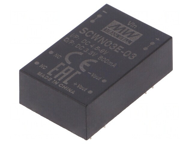 Convertor DC/DC 3W 4,5-9V la 3,3V 600mA DIP24