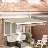 vidaXL Marchiză retractabilă automată bej 350x250 cm