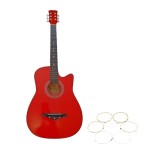 Cumpara ieftin Chitara clasica lemn 4/4, 95cm, rosie, 6 corzi otel, incepatori, 13+ ani