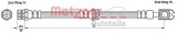 Conducta / cablu frana AUDI A3 (8L1) (1996 - 2003) METZGER 4110259