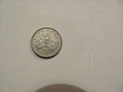 CY - 5 pence 1991 Marea Britanie Anglia foto