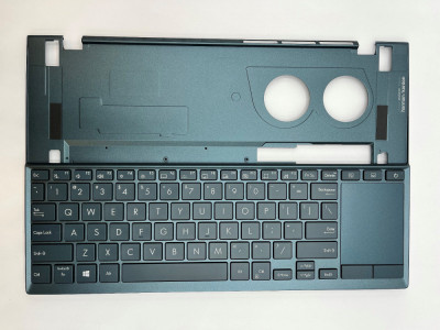 Carcasa superioara cu tastatura palmrest Laptop, Asus, ZenBook Duo 14 UX482EA, UX482EG, 90NB0S51-R30US0, iluminata, layout US foto