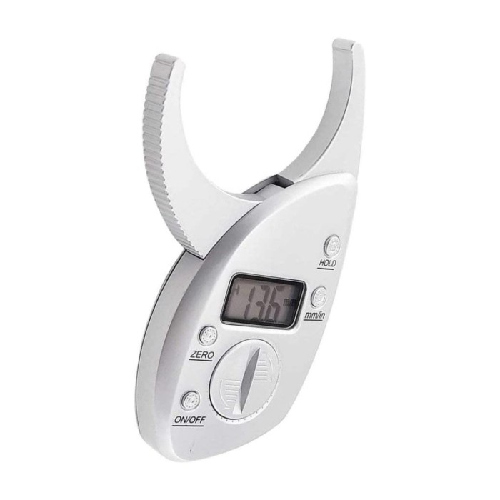 Aparat Fitness Cleste Digital Fat Caliper Pentru Masurare Strat de Grasime, Cutimetru/Plicometru Procent Grasime Corporala, Argintiu