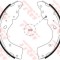 Set saboti frana FORD RANGER (TKE) (2011 - 2016) TRW GS8797