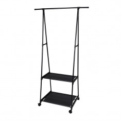 Suport organizator de haine Triangle Clothes Rack, 160 x 55 x 42 cm, structura metalica, Maro