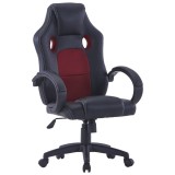 Cumpara ieftin Scaun pentru jocuri, roșu vin, piele ecologică