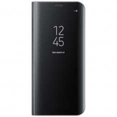 Husa SAMSUNG Galaxy S9 Plus ? Flip Wallet Clear (Negru) Blister foto