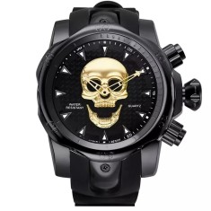 Ceas sport-casual, Craniu Fantom, Gonga? Auriu foto