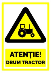 Semn pentru drum tractor foto