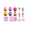 Set Jucarii Inghetata, Prajituri si Platou, Plastic, Multicolor, Fete +3 Ani
