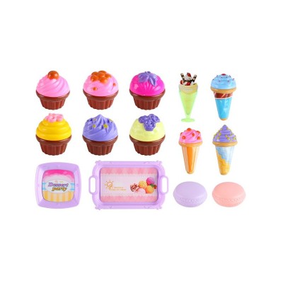 Set jucarii, Inghetata, prajituri si platou, Plastic, ATU-087886 foto