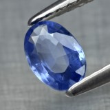 ~ ~ SAFIR NATURAL NETRATAT albastru 0,48 ct. Certificat de Autenticitate !