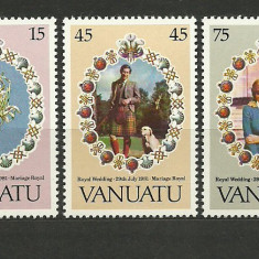 Vanuatu 1981 - Royal Wedding, serie neuzata