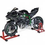 Motocicleta de colectie diecast 1:6 Kawasaki H2R metal Fum Real cu lumini sunete pornire din cheie roata care se invarte din acceleratie