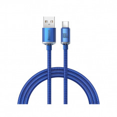 Cablu de Date USB la Type-C 100W, 2m - Baseus Crystal Shine (CAJY000503) - Blue