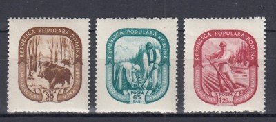 ROMANIA 1955 LP 380 LUNA PADURII SERIE MNH foto