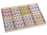 Set 72 decoratiuni Paste lemn cu clips 3x4.5 cm