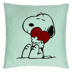 Perna Decorativa, Model Doggo Love, 40x40 cm, Verde Menta, Husa Detasabila, Burduf foto