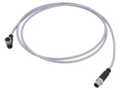Cablu HARTING 4 pini PVC 2m pentru senzori și automatizări M12 tată-mamă