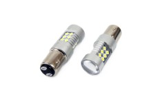 Set 2 becuri auto cu LED AMIO 12-24V, BA15D P21W-5W, 24 SMD 3030 AutoDrive ProParts
