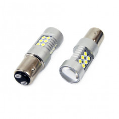 Set 2 becuri auto cu LED AMIO 12-24V, BA15D P21W-5W, 24 SMD 3030 AutoDrive ProParts