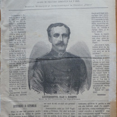 Ziarul Resboiul, nr. 102,1877, gravura, Lct. Ioan I. Rosetti, mort la Plevna