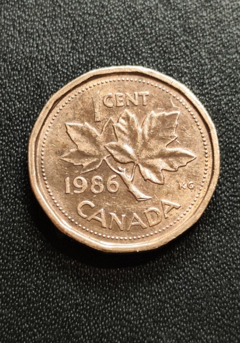 B 11 Moneda 1 Cent Canada 1986