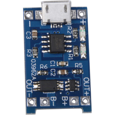 Modul &amp;icirc;ncărcare baterii litiu 1A 5V &amp;ndash; Port Micro USB foto