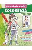 Coloreaza Veronica. Autocolante model