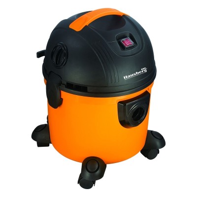 Aspirator cu aspirare umeda/uscata Hausberg, 1200 W, 15 L, Galben/Negru foto