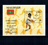 Maldives 1989 - Jocurile Olimpice, tenis, supratipar medaliați, colita neuzata