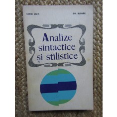 ANALIZE SINTACTICE SI STILISTICE - SORTIN STATI, GH. BULGAR