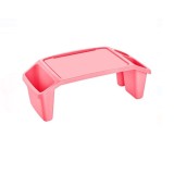 Masa birou de activitati pentru copii cu 3 spatii de depozitare, Roz, 59,5 X 30,3 X 21,1 cm