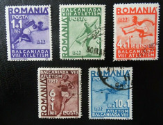 Romania LP 121 , Balcaniada de atletism Bucuresti , Stampilate foto