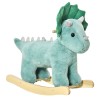 Jucărie de balansare Triceratops HOMCOM pentru copii - Verde &icirc;nchis, 64 x 30 x 54 cm | Aosom Romania