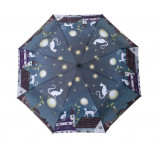 Umbrela telescopica Pisica pe acoperis, Susino deschidere automata, diametru 102 cm