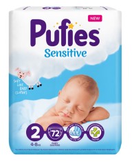 Scutece Pufies Sensitive, Marimea 2 Mini, 4-8 kg, 70 bucati foto