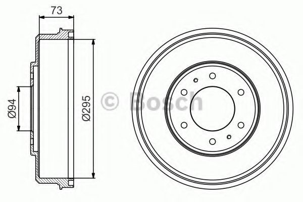 Tambur frana MITSUBISHI L 200 (KB, KA) (2004 - 2016) BOSCH 0 986 477 232