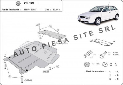 Scut metalic motor VW Polo 6N1 1.4 / 1.6 fabricat in perioada 1995 - 1999 APS-30,143 foto