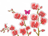 Sticker decorativ, Orhideie, 150 cm, 399STK-3