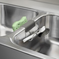 Suport Bureți Chiuvetă, Plastic Transparent, Pentru Bucătărie, Scurgere Apă