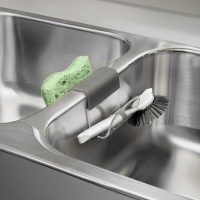 Suport Bureți Chiuvetă, Plastic Transparent, Pentru Bucătărie, Scurgere Apă foto