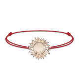 Sun- Bratara personalizata snur cu soare din argint 925 placat cu aur roz