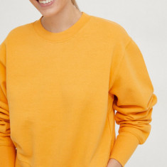 Answear Lab hanorac de bumbac femei, culoarea portocaliu, neted
